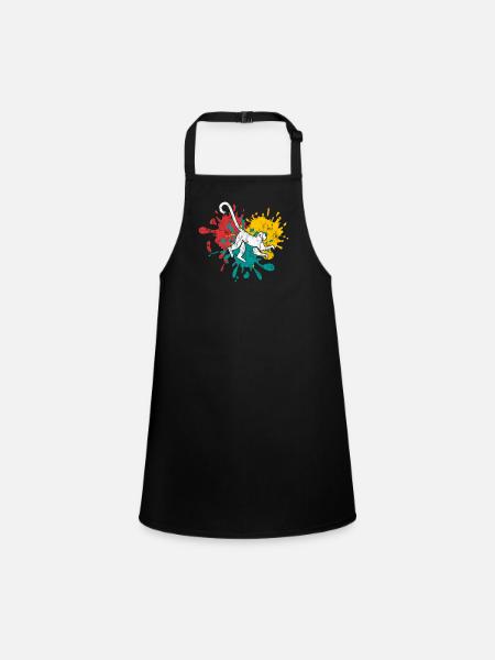 Monkey monkey - Children's Apron - black - Front