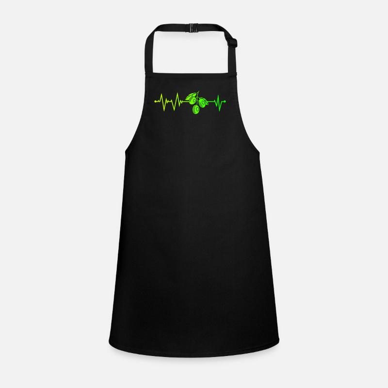 Green olive heartbeat Children's Apron
