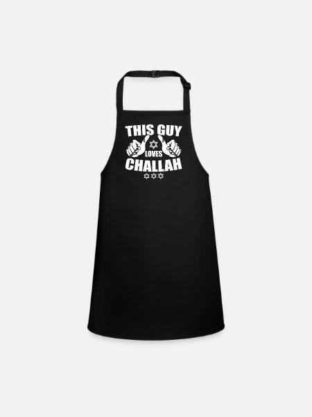Drôle de conception de pain Challah - Tablier Enfant - noir - Devant