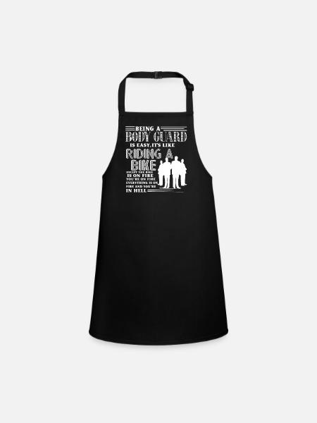 Bodyguard Being Bodyguard Is Easy - Children's Apron - black - Front