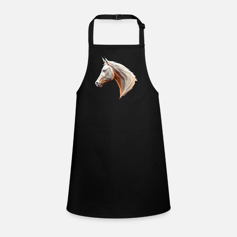 Polygon Pferdekopf Pferd horse head low poly Children's Apron