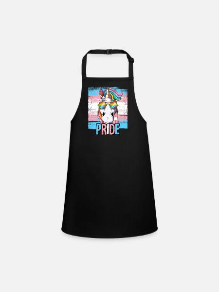 Fierté LGBTQ Transgender Costume Costume Mois de la fierté - Tablier Enfant - noir - Devant