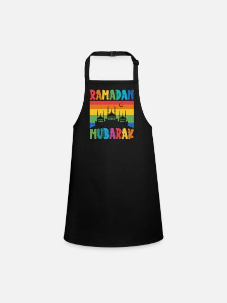 Ramadan Ramadan Mubarak Fasting Happy Ramadan - Children's Apron - black - Front