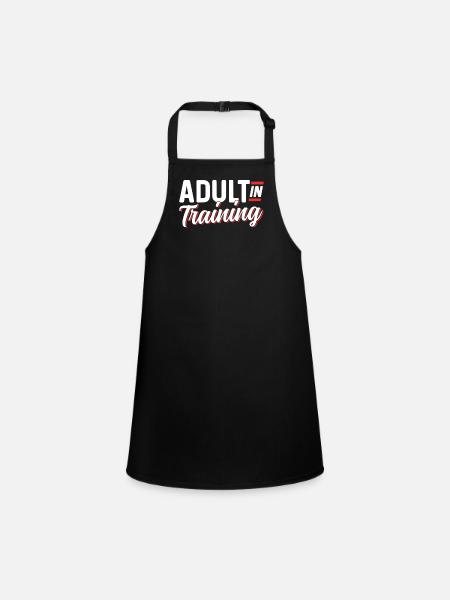 Adulte en éducation Anniversaire Adulte - Tablier Enfant - noir - Devant