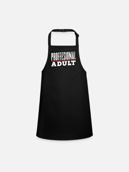 Adulte professionnel Anniversaire Adulte - Tablier Enfant - noir - Devant