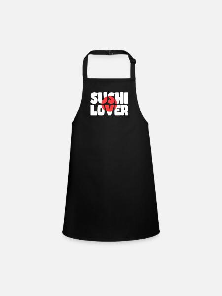 Sushi lovers - Children's Apron - black - Front
