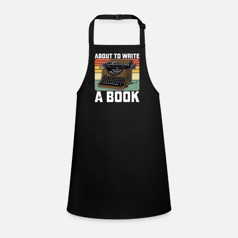 Typewriter Typewriter Literature Books Children's Apron
