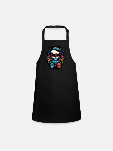 Skeleton Bachelor Groom Bachelor Bachelor Party - Children's Apron - black - Front
