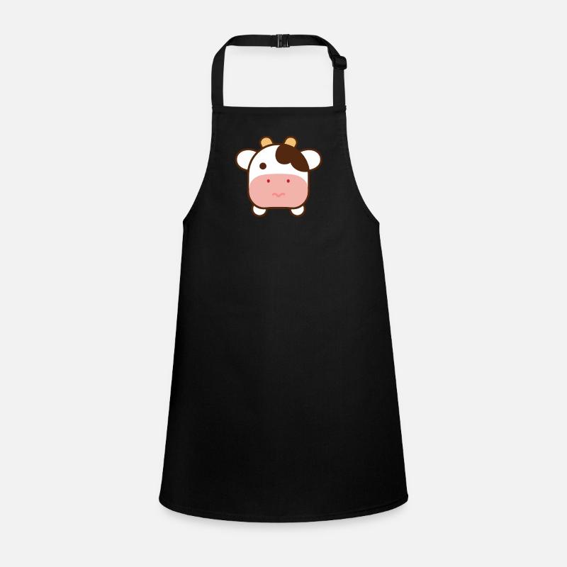 Cute Emo Cow in Kawaii Style Children's Apron