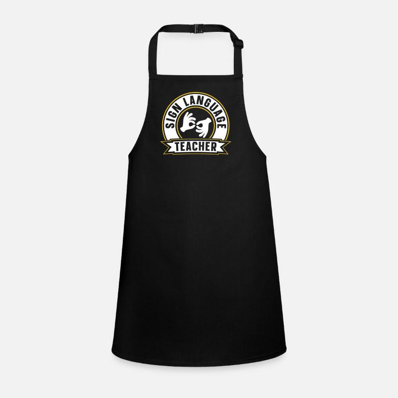 Sign Language Teacher Awareness Sign Gestures Children's Apron