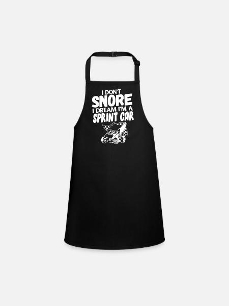 Sprint car races, sprint cars, dirt track races - Children's Apron - black - Front