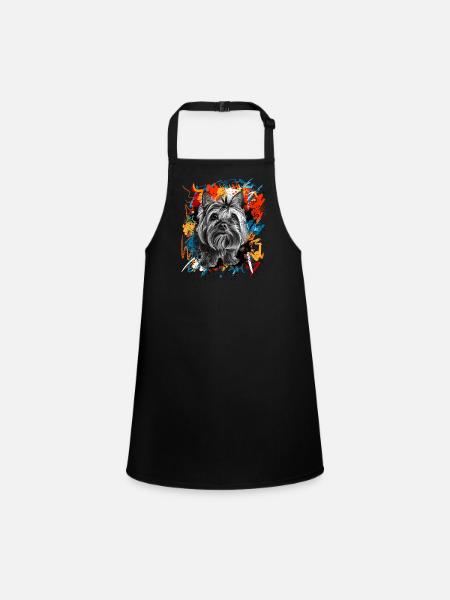 Yorkshire Terrier - Children's Apron - black - Front
