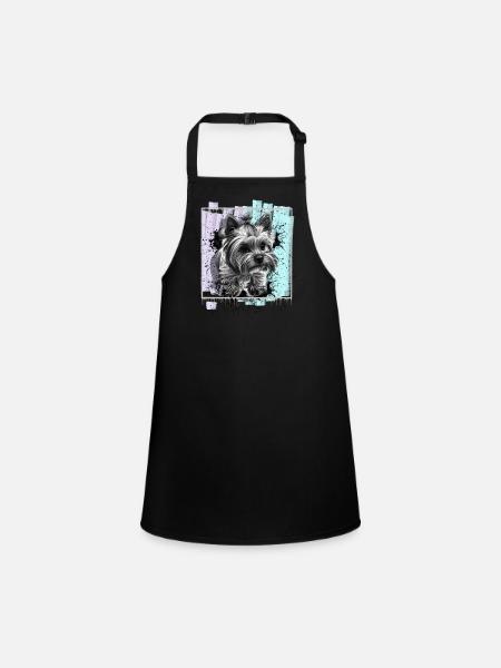 Yorkshire Terrier - Children's Apron - black - Front