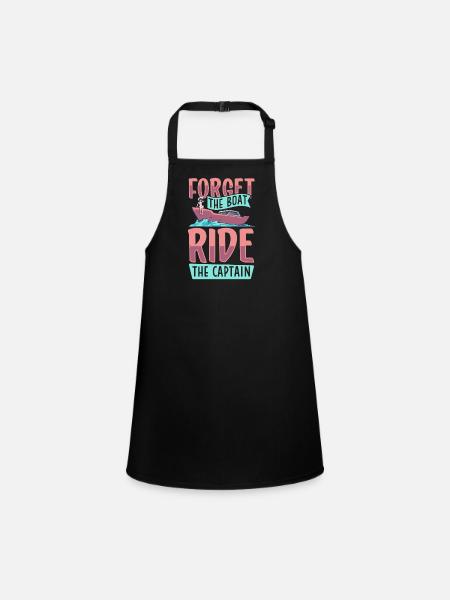 Bateau papa Capitaine Pontoon Sailor Croisière - Tablier Enfant - noir - Devant