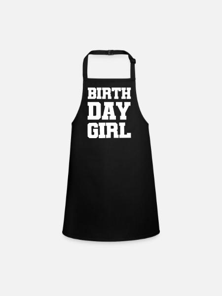birthday girl - Children's Apron - black - Front