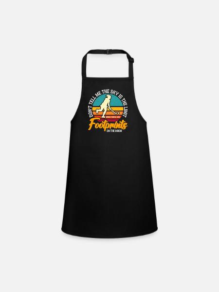 Field Hockey Don't Tell Me The Retro Floor Ball - Children's Apron - black - Front