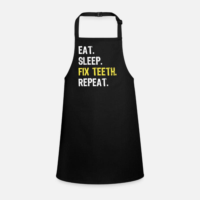 Manger Sommeil Réparer les dents Répéter Chemise de dentiste Tablier Enfant