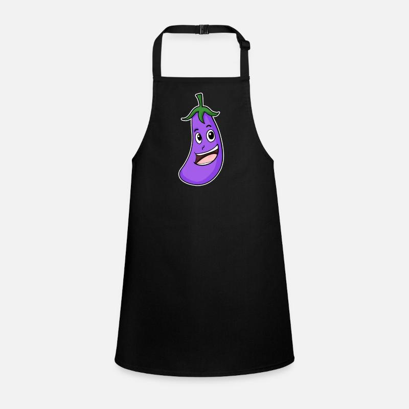 Eggplant motif Children's Apron