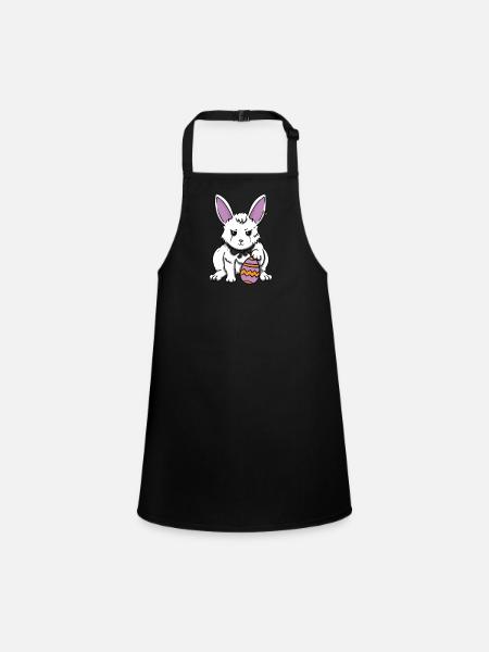 Lapin gothique Lapin gothique Gothique Pâques Emo Goth - Tablier Enfant - noir - Devant