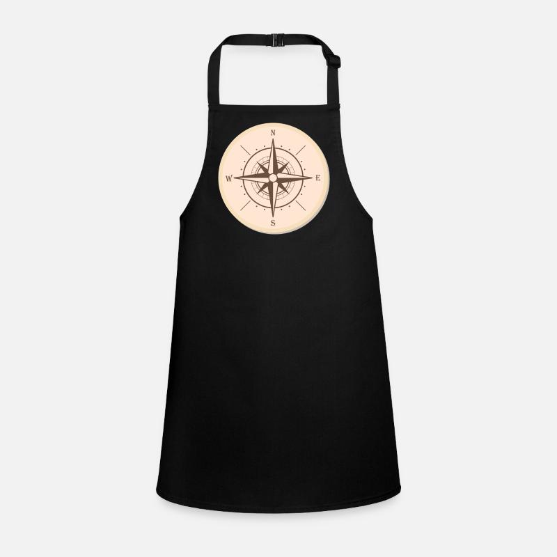 The compass rose finally compasses to indicate the North Children's Apron