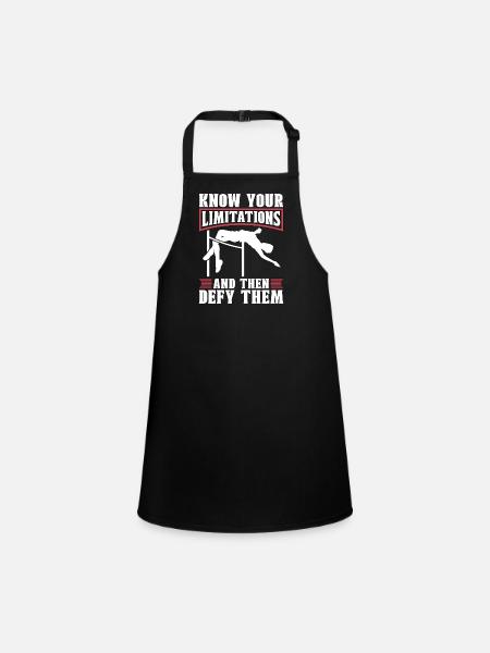 High Jump Know Your Limitations And Long Jump - Children's Apron - black - Front