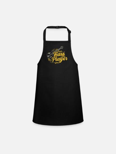 Bassist Bass Bass Guitar Bass Guitarist Musician - Children's Apron - black - Front