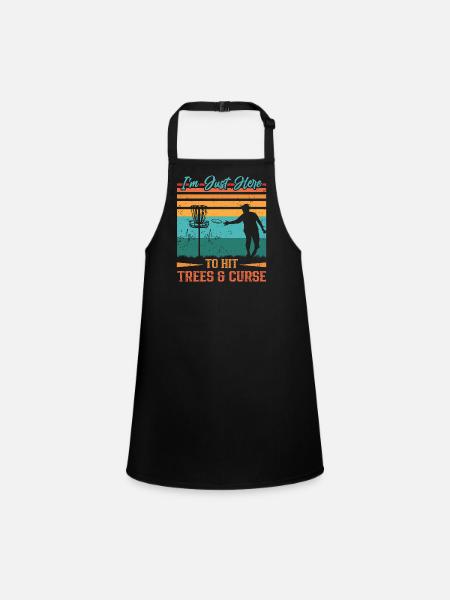 Frisbee Player Disc Golf Frisbee Competition - Children's Apron - black - Front