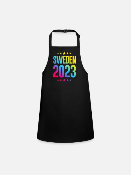 Suède 2023 - Tablier Enfant - noir - Devant