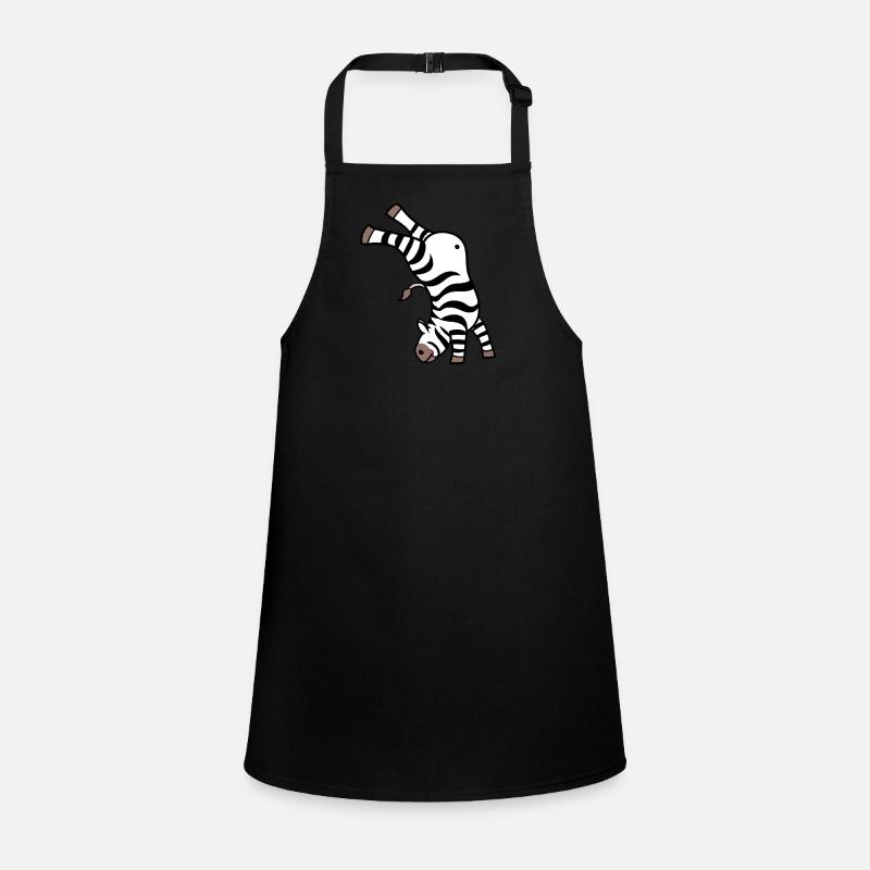 Kawaii Zebra Handstand Design Schürze für Kinder