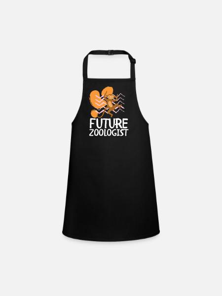 Future Zoologist Birthday Wildlife - Tablier Enfant - noir - Devant