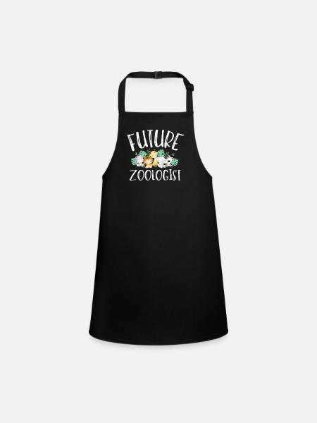 Future Zoologist Birthday Wildlife - Tablier Enfant - noir - Devant