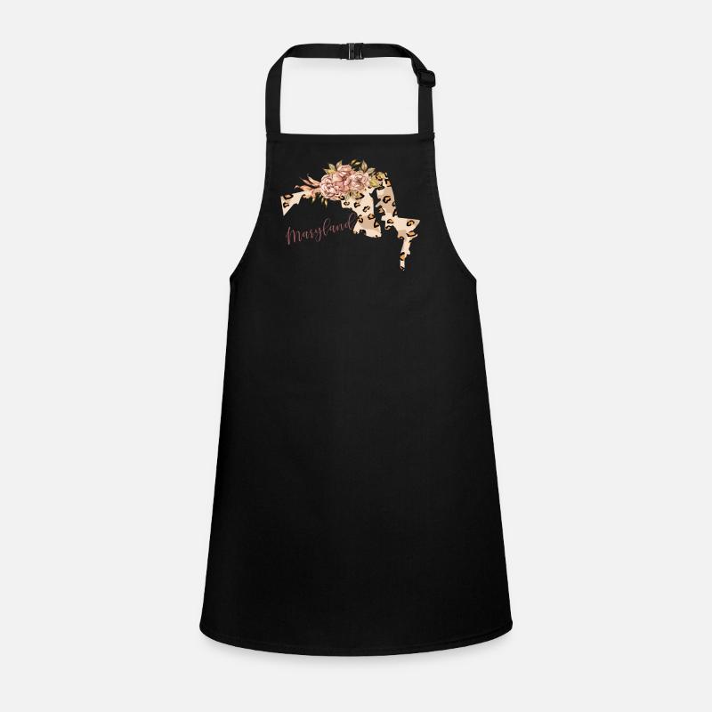Maryland Leopard Pattern Map Leo Children's Apron