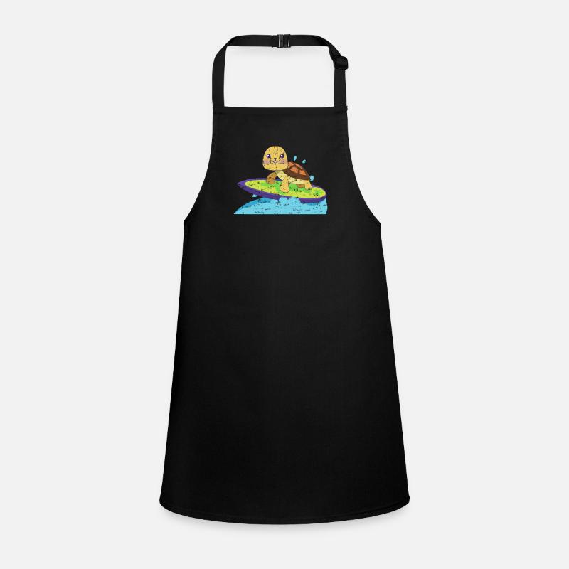 Turtle on surfboard Children's Apron