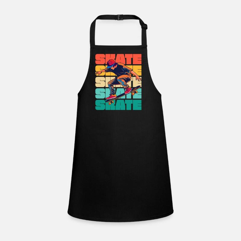 Skateboarding Cool Skater Boy Bunt Schürze für Kinder