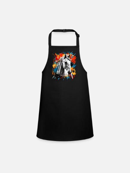 Horse - Children's Apron - black - Front