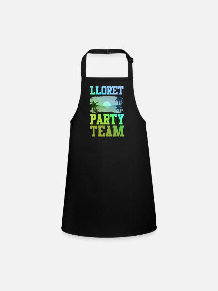 Lloret De Mar Party Team - Schürze für Kinder - Schwarz - Vorne