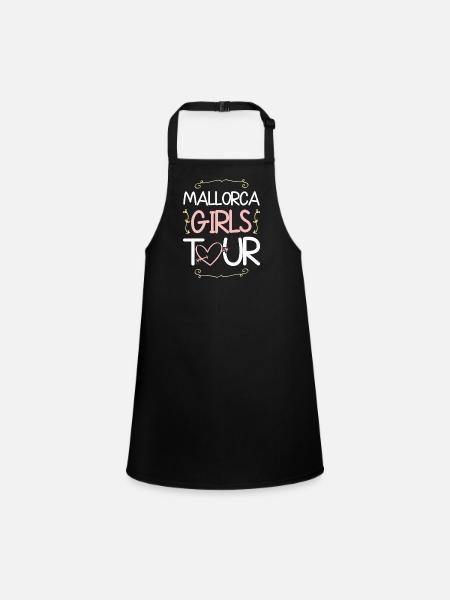 Mallorca Girls Tour - Schürze für Kinder - Schwarz - Vorne