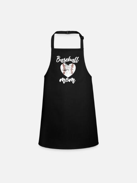 Baseball Baseball Mama Joueur de baseball - Tablier Enfant - noir - Devant