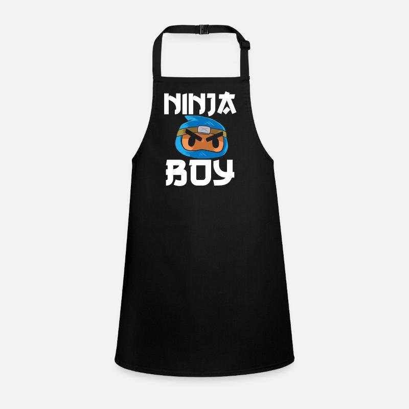 Cute blue ninja boy Children's Apron
