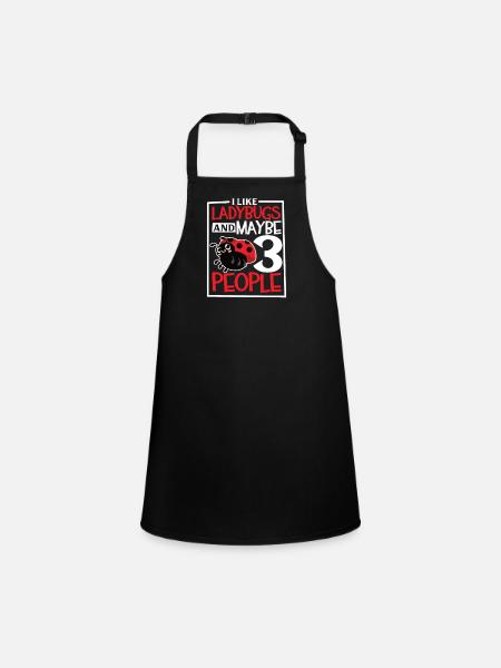 Ladybug Ladybug Entomology Insects - Children's Apron - black - Front