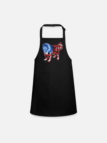 Rough Collie Rough Collie Flag - Children's Apron - black - Front