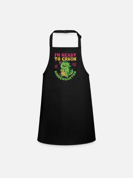 I'm ready to destroy the kindergarten lust - Children's Apron - black - Front