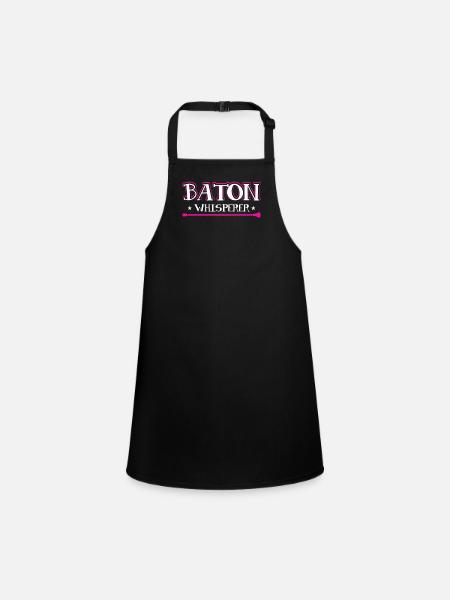 Majorette dancer drum major - Children's Apron - black - Front