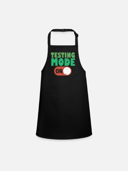 Mode de test sur l’enseignant de jour de test de motivation - Tablier Enfant - noir - Devant