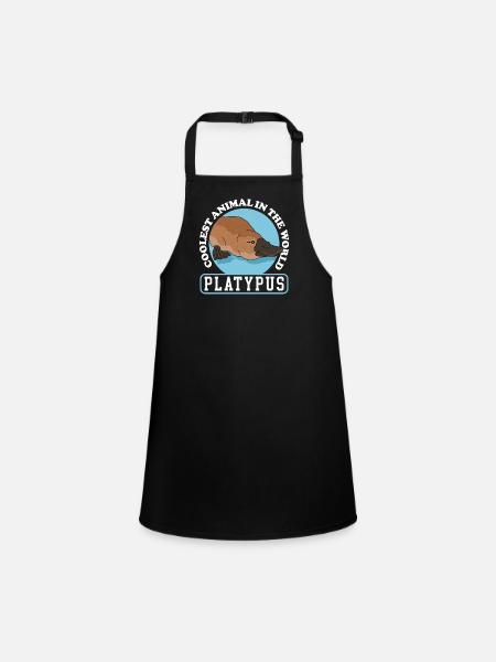 Platypus Platypus Gift - Children's Apron - black - Front