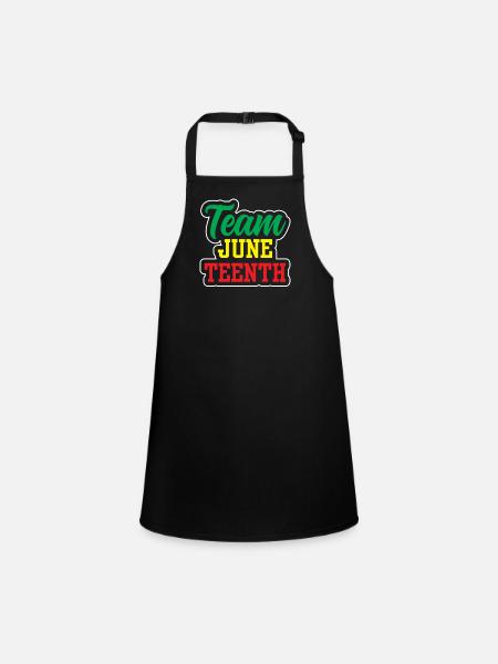 Team Juneteenth 1865 African American Black - Schürze für Kinder - Schwarz - Vorne