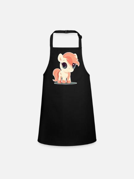 Pony - Schürze für Kinder - Schwarz - Vorne