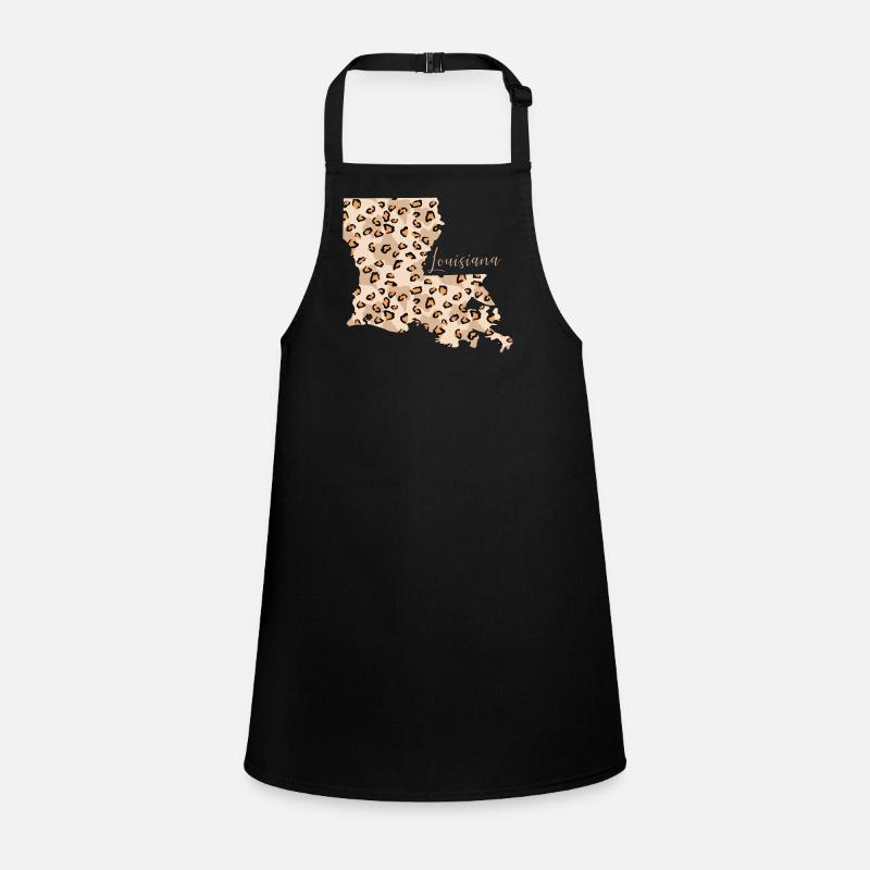 Louisiana leopard pattern card Children's Apron