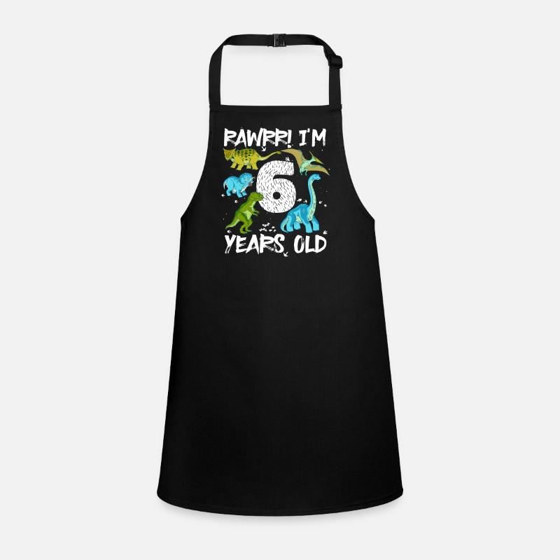 Six 6 ans 6e anniversaire 6 ans, dinosaure Tablier Enfant