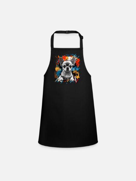 Chihuahua - Tablier Enfant - noir - Devant